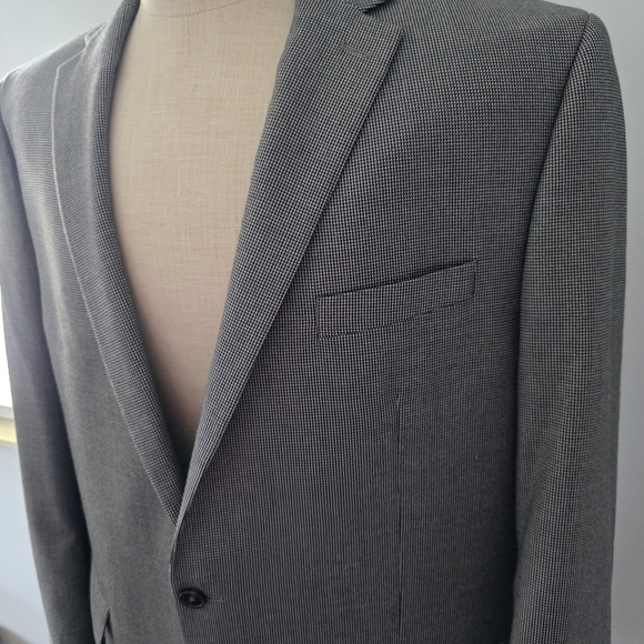 Lauren Ralph Lauren Black and Gray Nail Head Patterned Mens Sports Coat Blazer - Picture 3 of 10